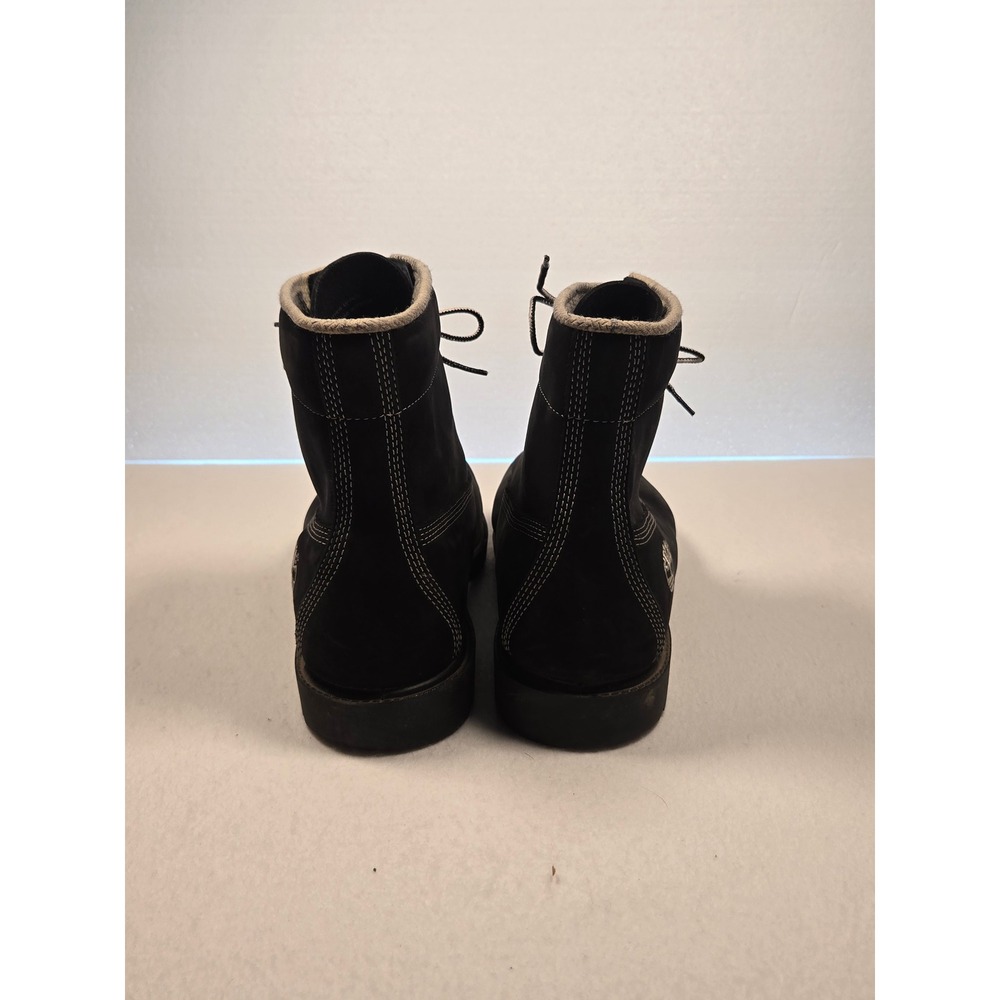 Timberland 6-Inch Premium Boots Size 12 Men Black Waterproof Nubuck Lug Sole - Picture 5 of 12